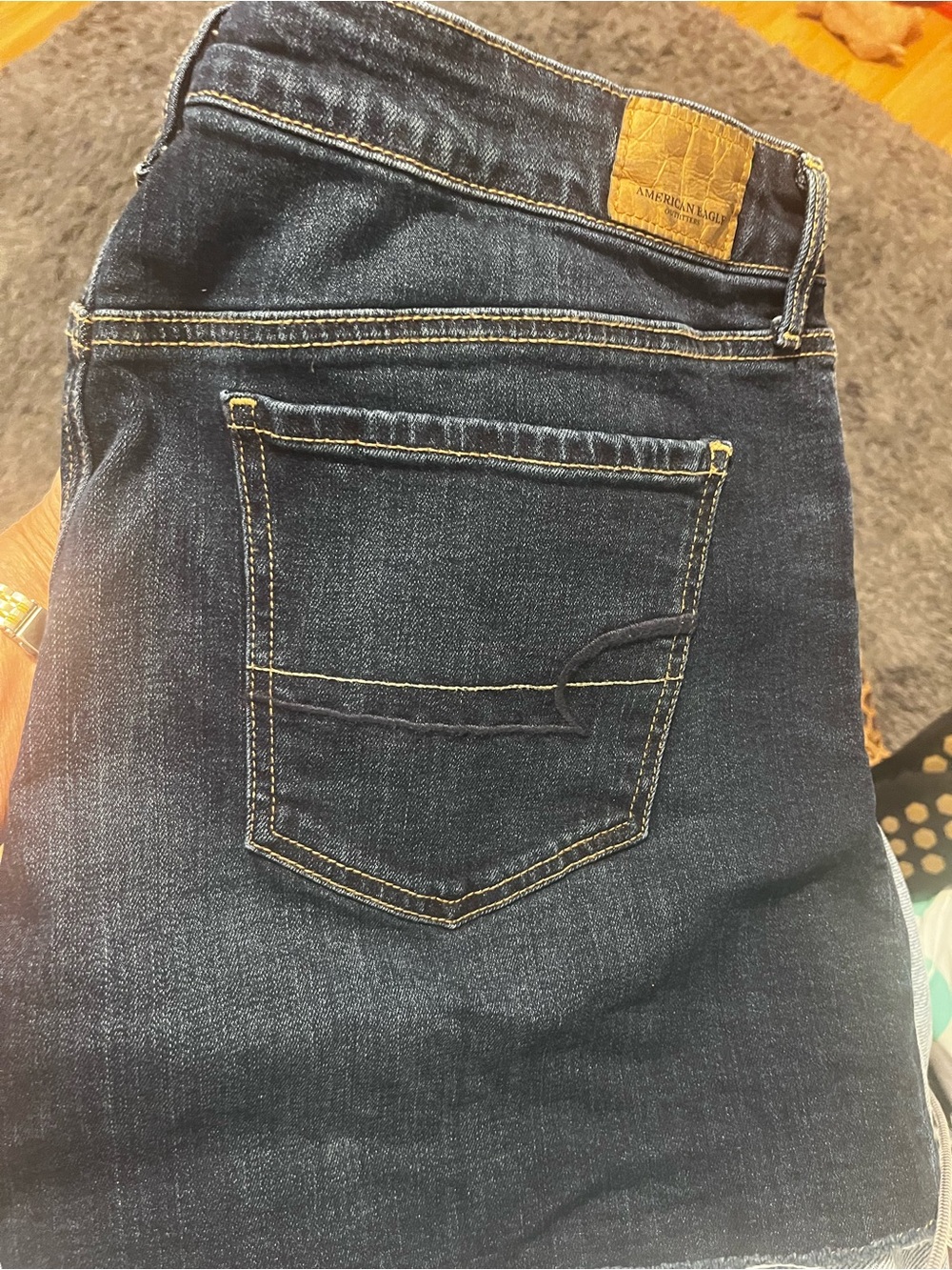 American Eagle Outfitters Dark Wash Denim Cutoff Shorts 12 - Picture 3 of 3